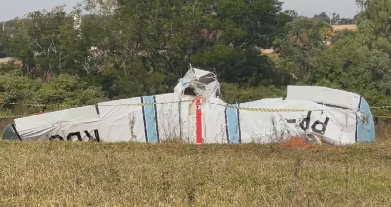 Avião de pequeno porte cai 7 minutos após decolar de Rio Preto; duas vítimas fatais