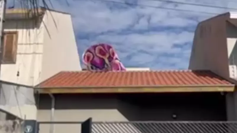 Balão cai em telhado de casa e mobiliza bombeiros em Jacareí: veja detalhes