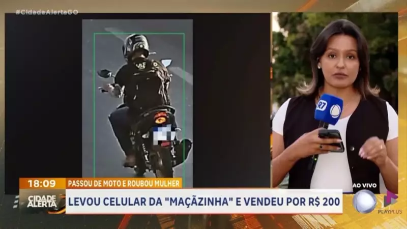 Bandido rouba celular de mulher e vende por mixaria em camelódromo de Goiás — veja o flagrante!