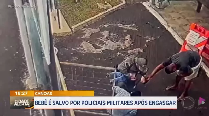 Bebê à beira da tragédia: PMs agem rápido e salvam criança de engasgo no RS