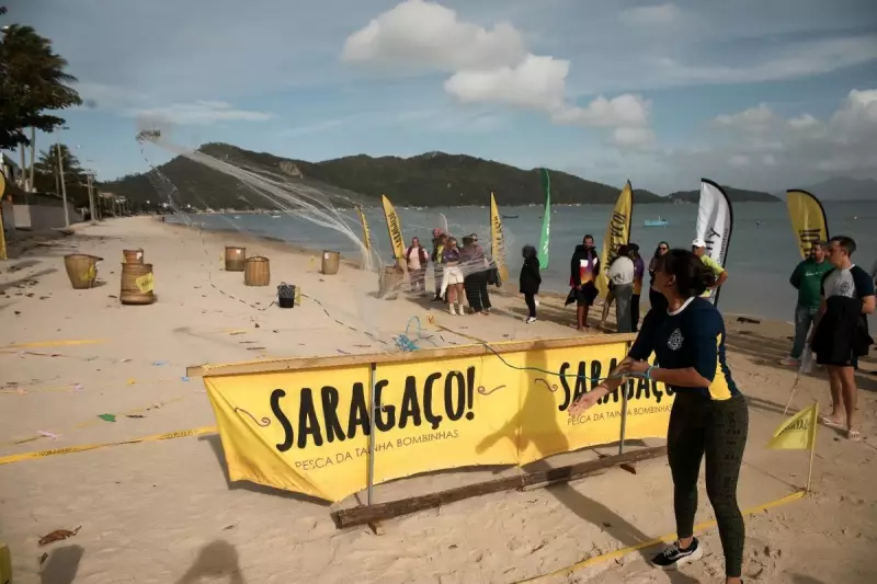 Bombinhas vibra com a tradicional pesca da tainha: gincana, shows e muita animação à beira-mar