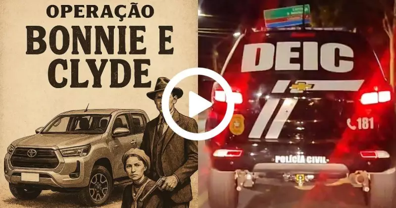 Bonnie e Clyde catarinense: Casal é preso após roubar caminhonetes de luxo no litoral