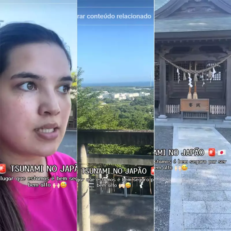 Brasileira no Japão usa templo religioso como refúgio durante alerta de tsunami — veja o desespero