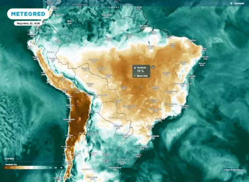 Calor sufocante e umidade baixa: Norte e Centro-Oeste do Brasil viram um forno nesta terça (22)