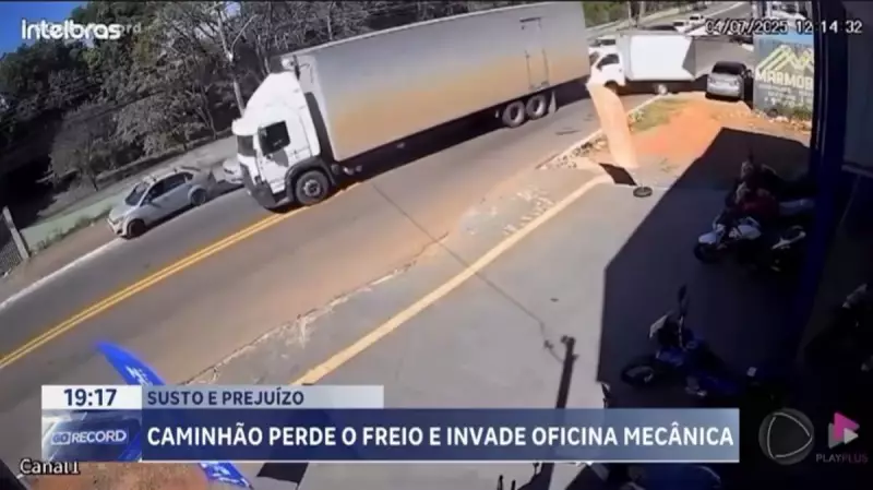 Caminhão desgovernado causa caos na Avenida Mangalô em Goiânia: veja imagens!