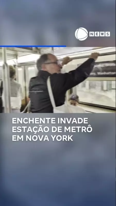 Caos na metrópole: Estação de metrô em Nova York é invadida por enchente — veja imagens impressionantes