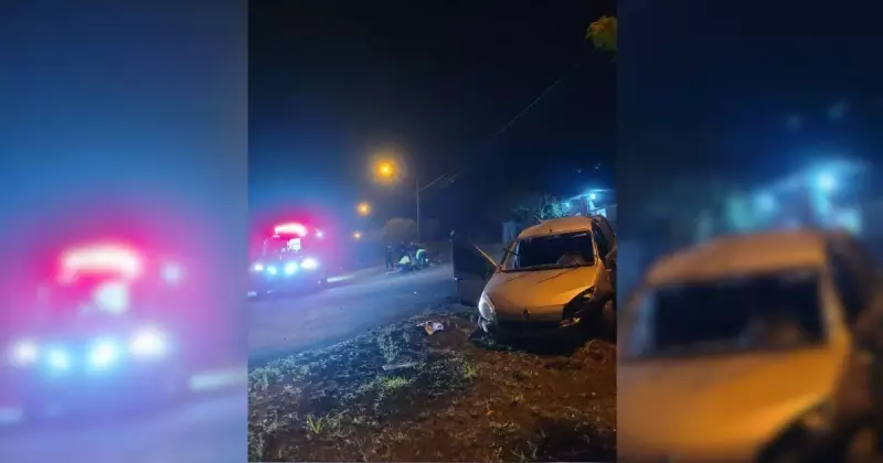 Capotamento assustador em Morro da Fumaça: homem sem cinto escapa por pouco de tragédia