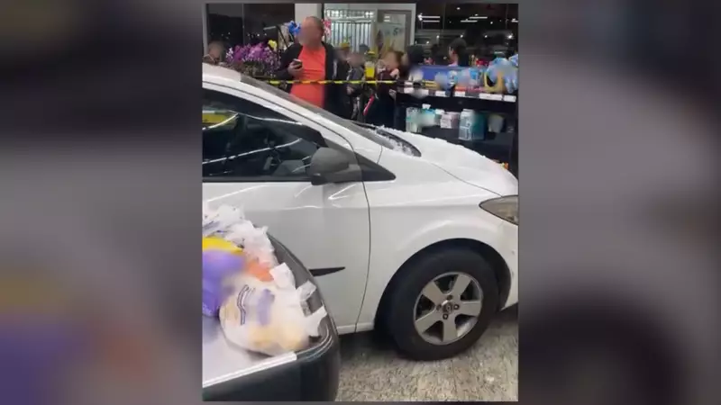 Carro invade supermercado em Várzea Paulista e causa cena de caos — veja o que aconteceu