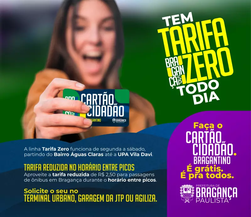 Cartão Cidadão Bragantino: Como obter e usufruir do transporte público com tarifa zero em Bragança Paulista
