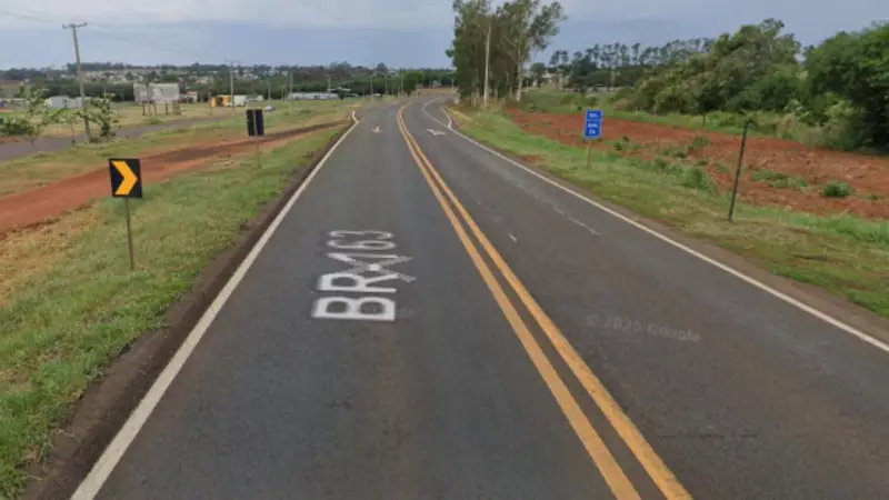 Choque na BR-163: Motorista pensa em atropelar animal e encontra corpo dilacerado em MS