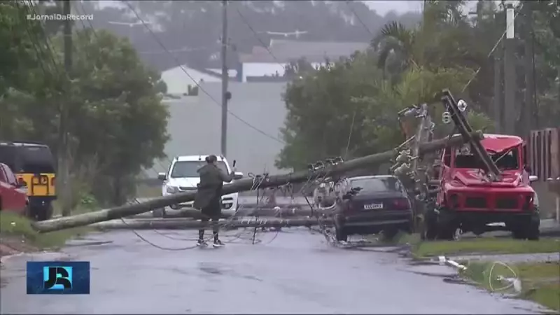 Ciclone extratropical causa caos no Sul e Sudeste: ventos fortíssimos e destruição generalizada