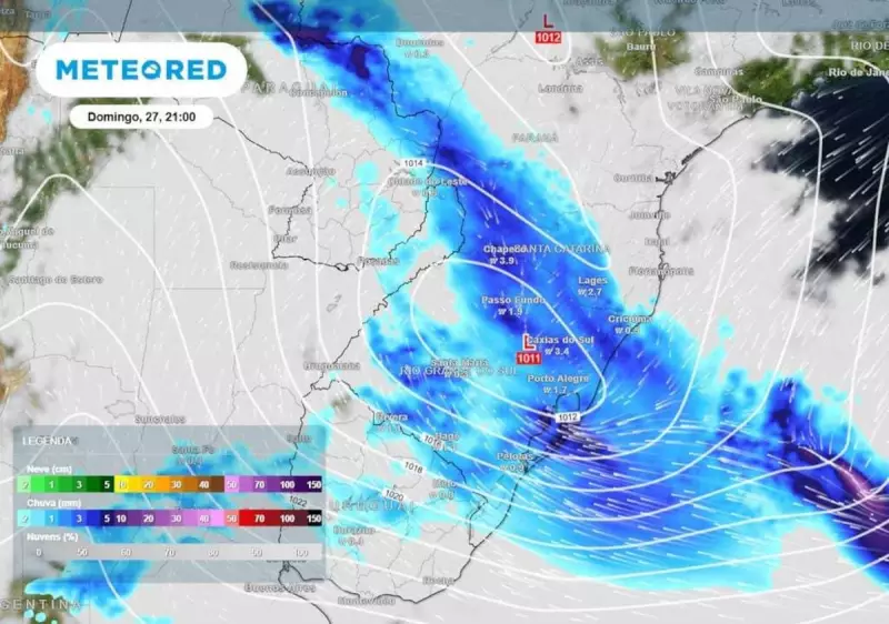 Ciclone no Sul do Brasil: Alerta para tempestades intensas neste domingo (27/07)