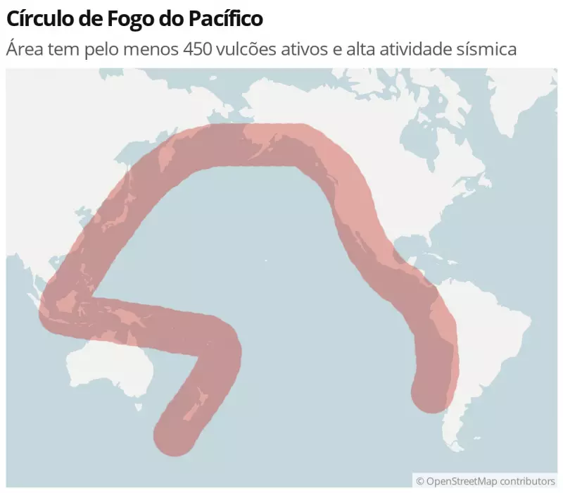 Círculo de Fogo do Pacífico: entenda por que essa região é um barril de pólvora sísmica
