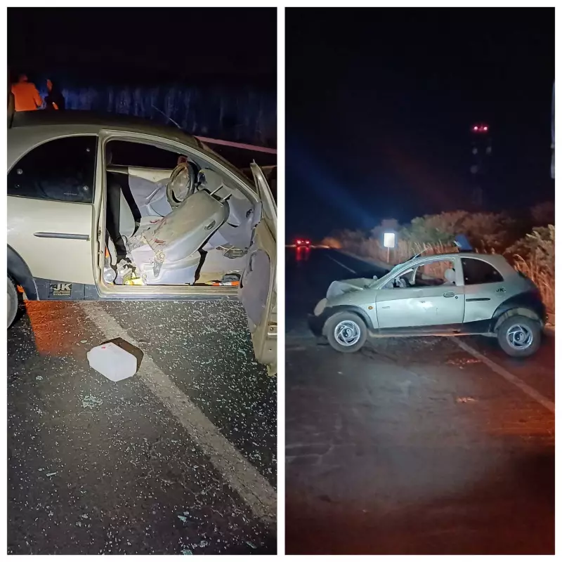 Colisão frontal na BR-251 deixa motorista ferido em Minas Gerais