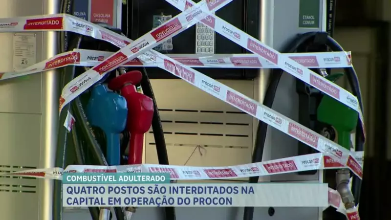 Combustível Adulterado: Quatro Postos São Interditados em Belo Horizonte