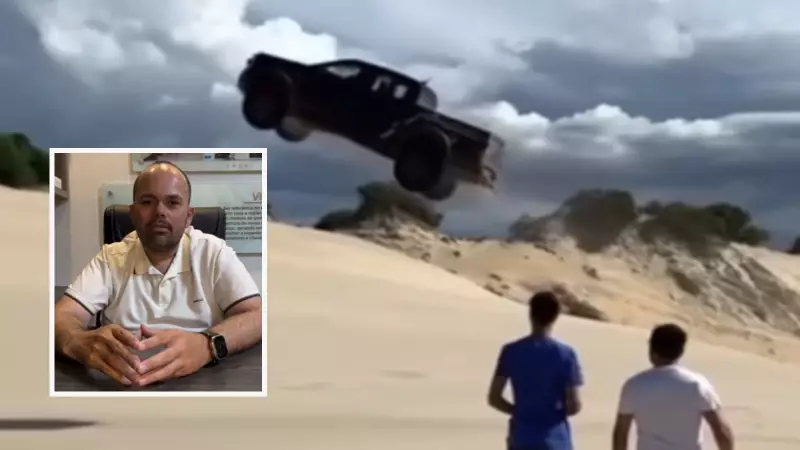 Concessionária cancela campanha polêmica com infrator como protagonista de picape voadora em duna