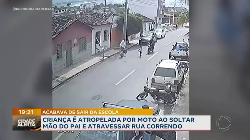 Criança é atropelada por moto ao atravessar rua correndo em Jequié, BA: veja detalhes