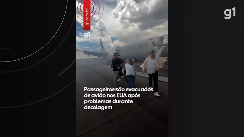 Emergência nos céus: passageiros são evacuados de avião nos EUA após falha técnica na decolagem