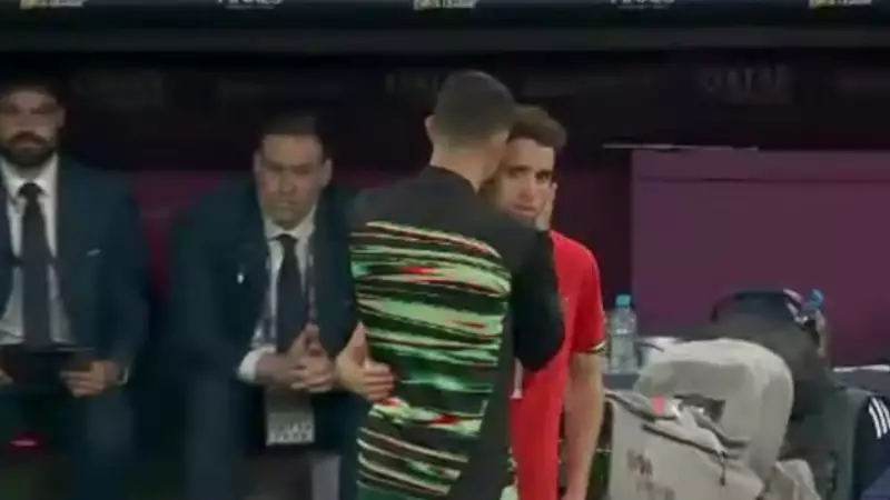 Emocionante despedida: Cristiano Ronaldo e Diogo Jota se abraçam em cena que viraliza nas redes