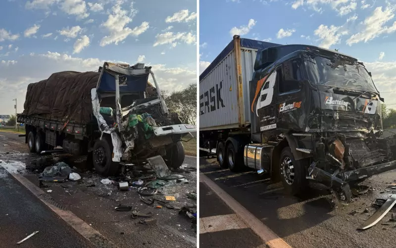 Engavetamento na Anhanguera: cinco veículos colidem e deixam quatro feridos em Cravinhos, SP