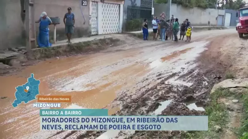 Esgoto a céu aberto e buracos nas ruas: moradores da Grande BH sofrem com infraestrutura precária