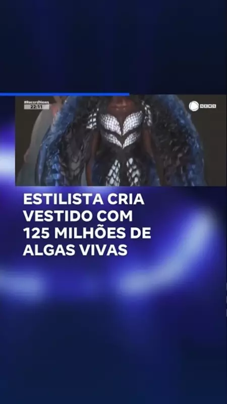 Estilista inova com vestido feito de 1,25 milhão de algas vivas e chama atenção no mundo da moda