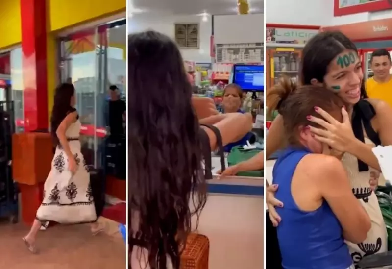 Estudante emociona ao surpreender mãe no trabalho com notícia de bolsa de estudos