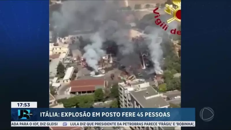 Explosão em posto de combustível na Itália deixa 45 feridos: veja detalhes