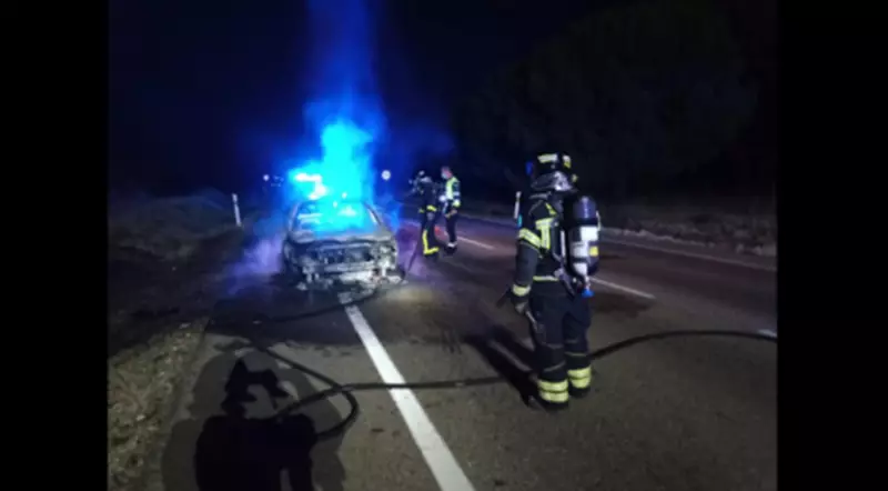 Fake news: Foto de carro queimado não tem relação com acidente envolvendo Diogo Jota