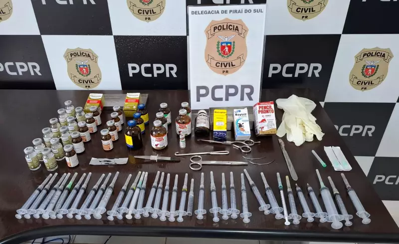 Falso veterinário é preso no Paraná por cirurgias clandestinas com instrumentos enferrujados e remédios ilegais