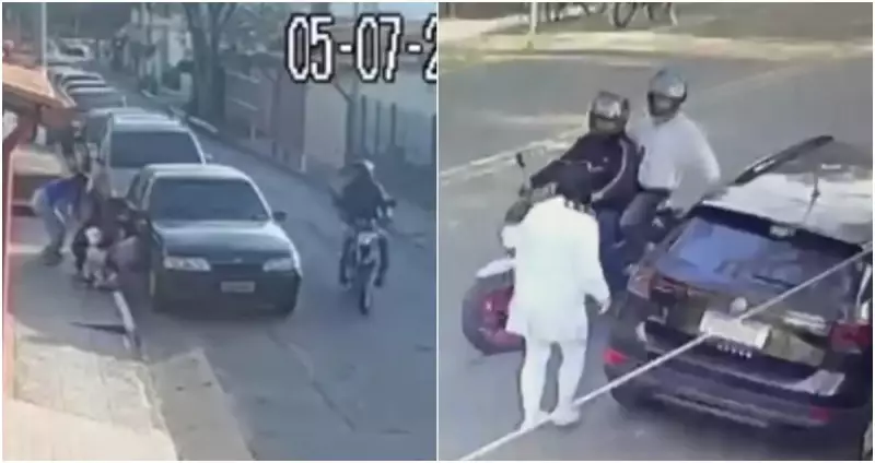 Família se esconde de ladrão atrás de carro em chácara na Zona Sul de SP; veja o vídeo