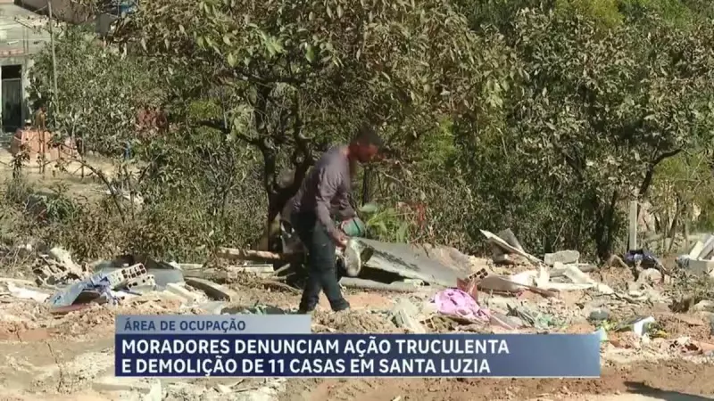 Famílias desabrigadas em MG: Ação de segurança privada derruba casas sem aviso prévio