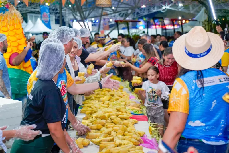Festa Junina em Roraima: Mais de 1 tonelada de pamonha distribuída no Parque Anauá
