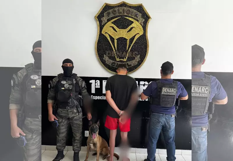 Flagrante inusitado: suspeito de tráfico tenta fugir, mas é pego por câmeras de segurança no Tocantins