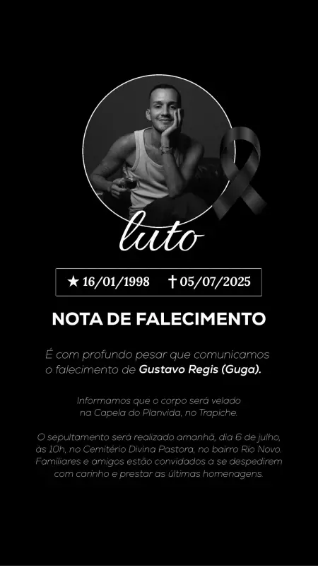 Fotógrafo alagoano Guga Reis morre aos 27 anos: talento precoce e legado artístico