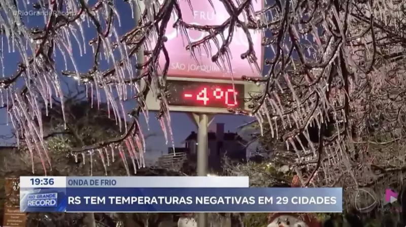 Frio extremo congela cidades no Rio Grande do Sul: veja os impactos e como se proteger