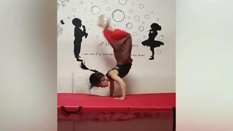 Garota de 7 anos quebra recorde mundial com incríveis 75 saltos mortais para trás!