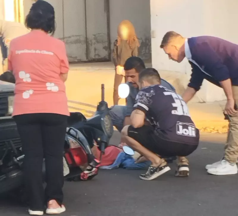 Gestante em moto se fere gravemente em colisão com carro em Dracena: veja detalhes