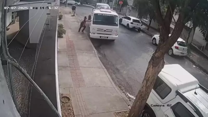 Guincho descontrolado bate em muro de condomínio em BH; veja o vídeo