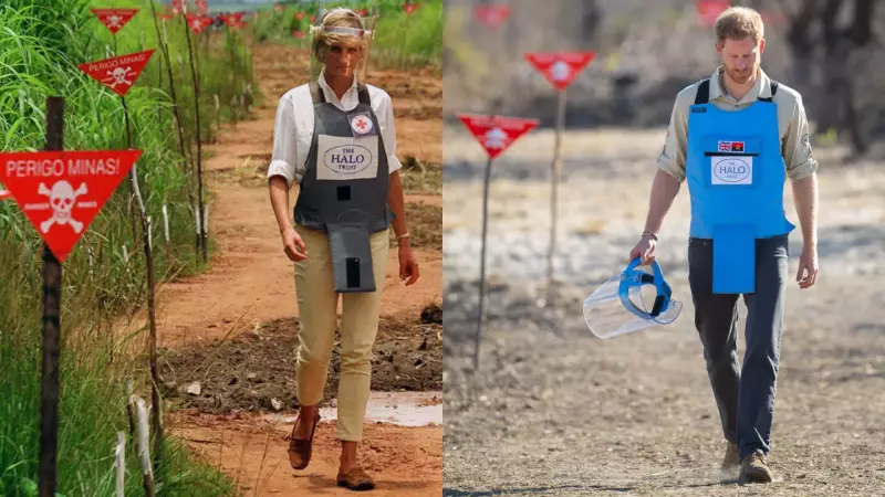 Harry refaz passos de Diana em campo minado: um gesto que emociona o mundo