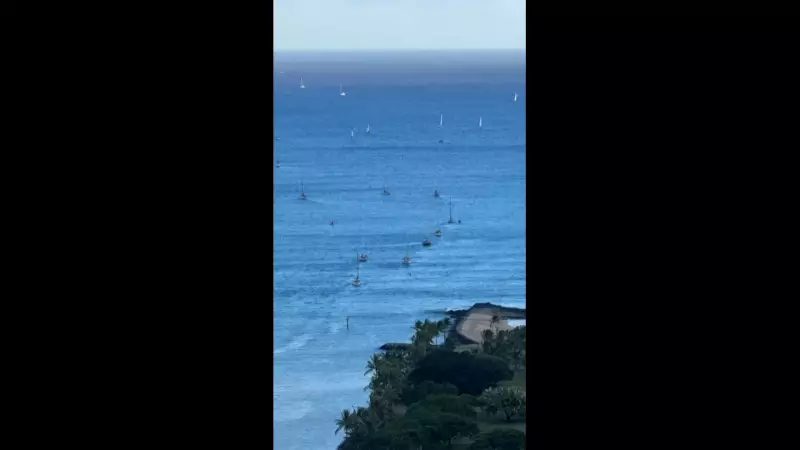 Havaí em pânico: Barcos fogem em massa após alerta de tsunami; veja o vídeo impressionante