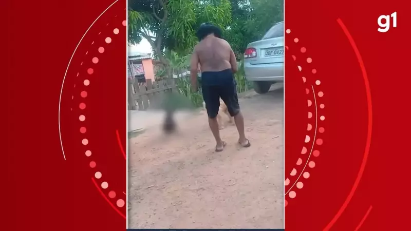 Homem arrasta e agride cachorro com corrente em Marabá: vídeo choca nas redes