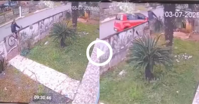 Homem atropela e esmaga ex-companheira contra muro em SC: vídeo chocante