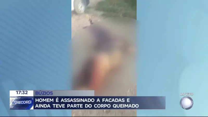 Homem é brutalmente assassinado a facadas e tem corpo parcialmente queimado em Búzios — RJ
