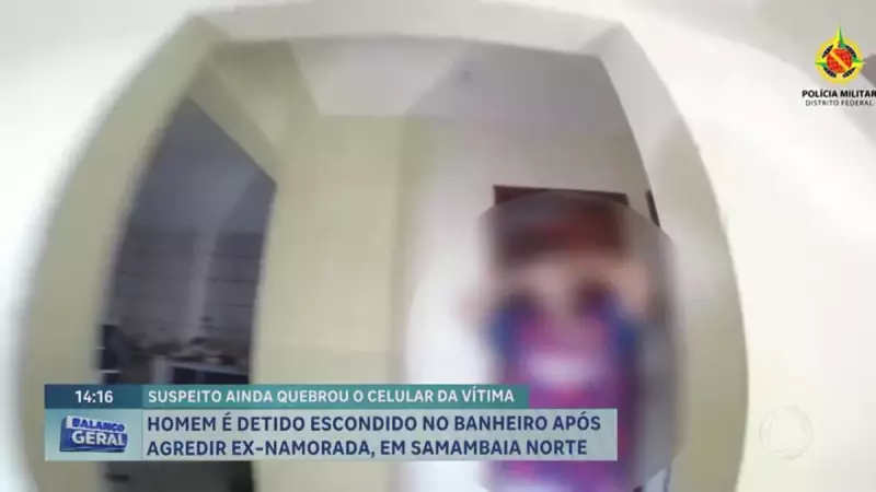 Homem é preso após agredir ex-namorada e se esconder em banheiro em Samambaia, DF