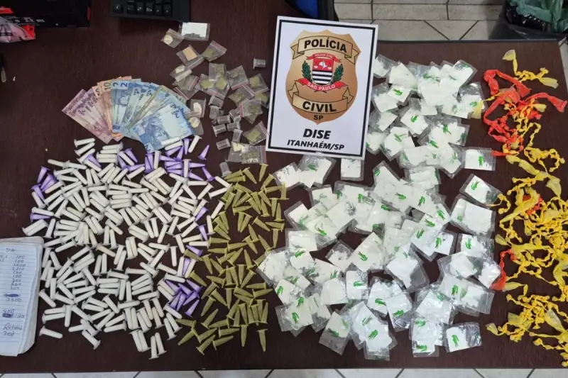 Homem é preso com quase 800 porções de drogas no litoral de SP: veja detalhes