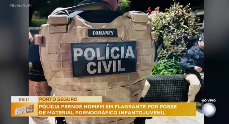 Homem é preso em flagrante por posse de pornografia infantil na Bahia