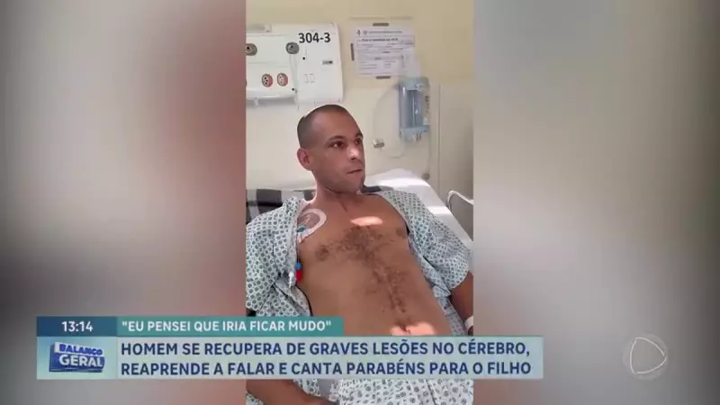 Homem supera lesão cerebral e emociona ao cantar 'Parabéns' para o filho: uma história de superação