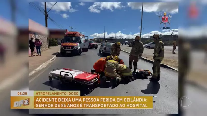 Idoso sofre graves lesões na cabeça após atropelamento em Ceilândia, DF