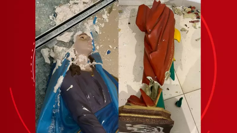 Imagens sagradas destruídas: Igreja no Paraná sofre invasão e vandalismo